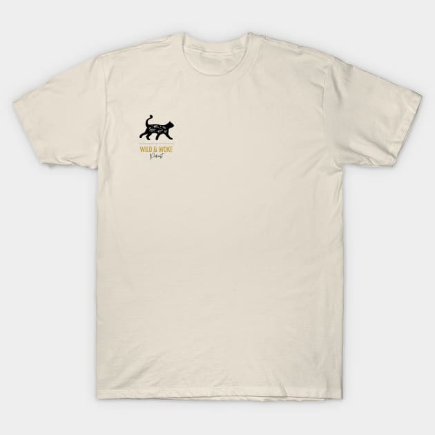 Black Cat Logo T-Shirt by Wild & Woke Podcast